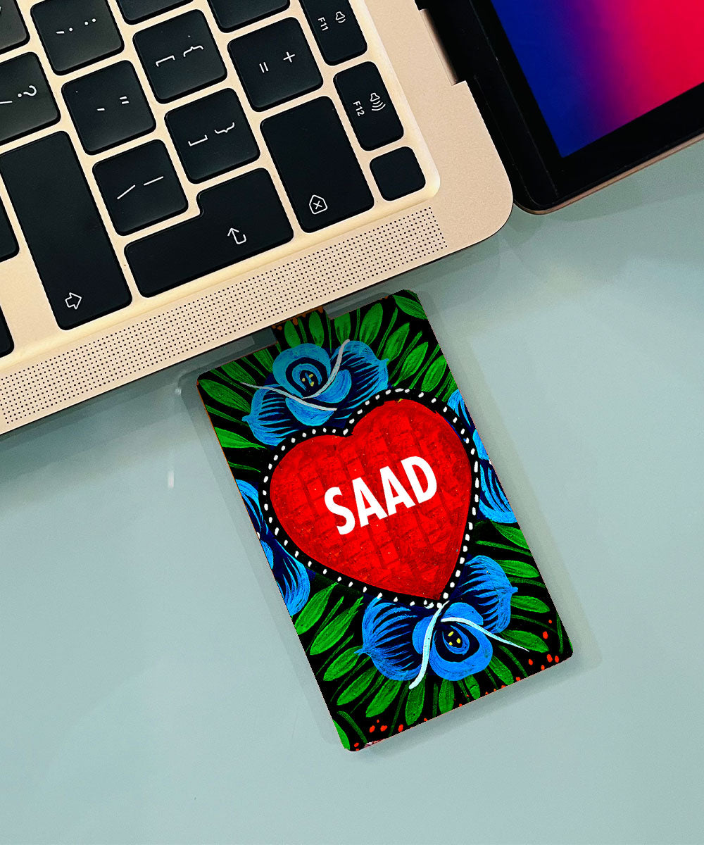 Flower Motif Printed USB Flash Drive (Customizable) - Gul Khan Truck Art