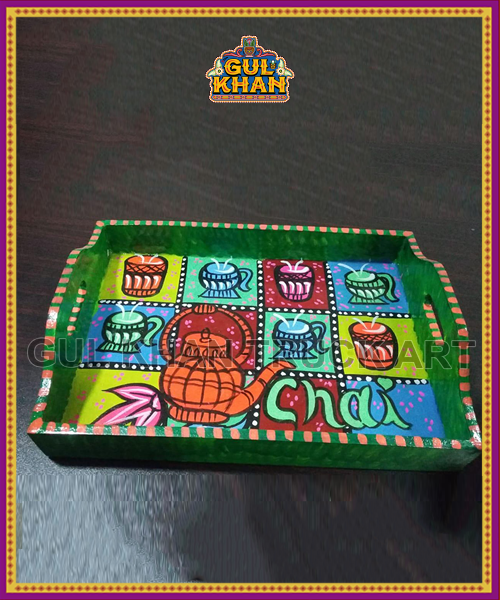 Tray (Wooden Hand Painted) Design 8006