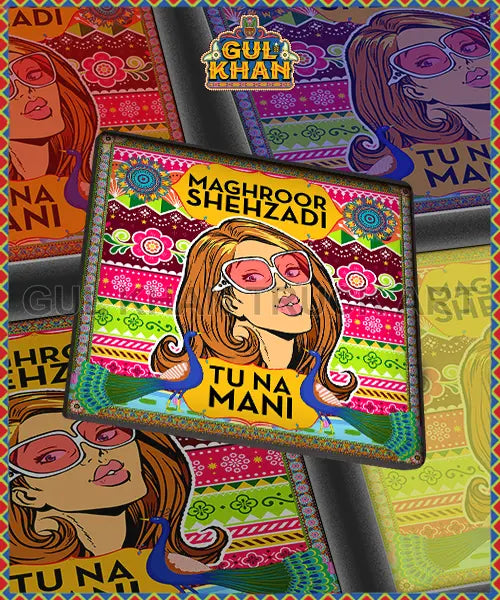 Maghroor Shehzadi Printed Coaster Design - Gul Khan Truck Art