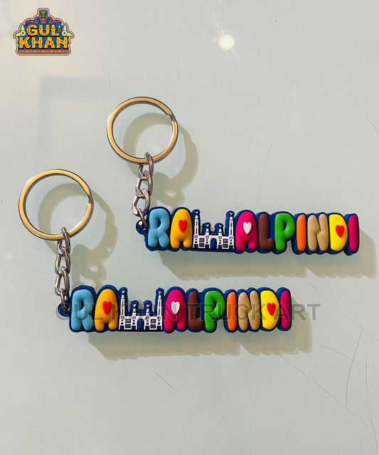 Rawalpindi Premium Rubber Key Chain - Gul Khan Truck Art