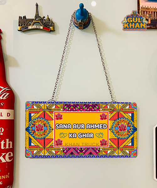 Flower Triangular Truck Art Wall Plate