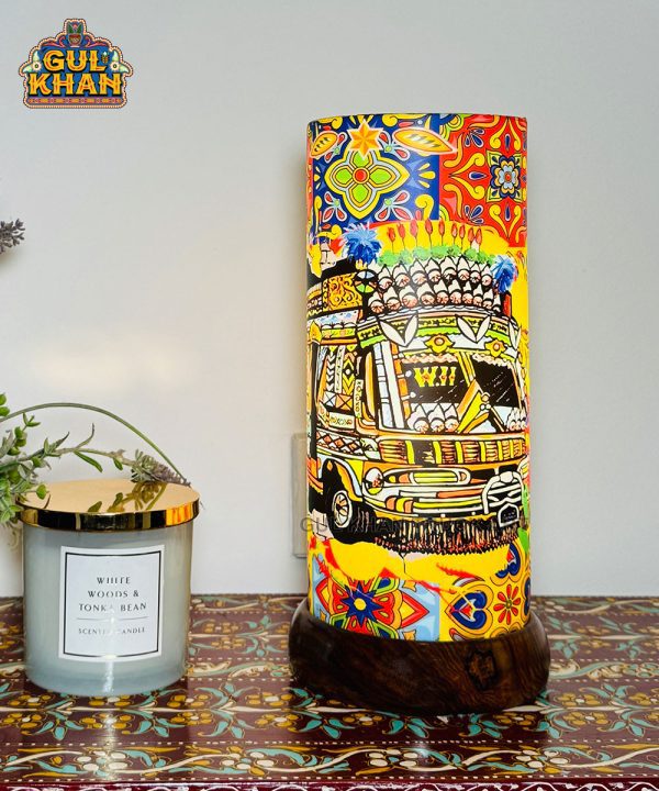 Bus W11 Printed Design Acrylic Lamp - Gul Khan Truck Art