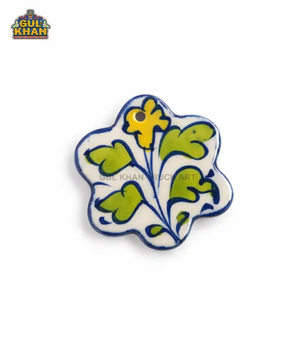 Multani Blue Pottery Blossom Ceramic Magnet