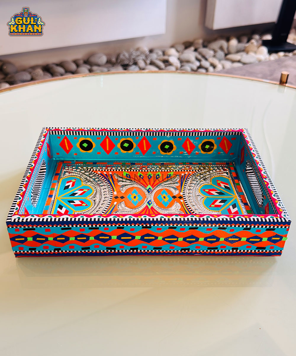Blue Orange Truck Art Mini Tray