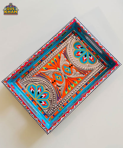 Blue Orange Truck Art Mini Tray