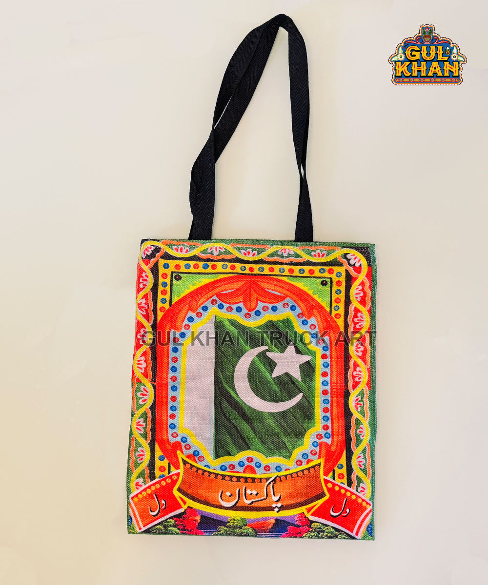 Pakistan Flag Truck Art Tote Bag - Gul Khan Truck Art