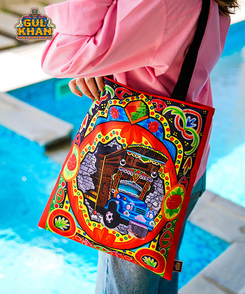 Truck Printed Truck Art Tote Bag