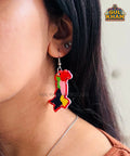 Pakistan Colour Map Ear Rings - Gul Khan Truck Art