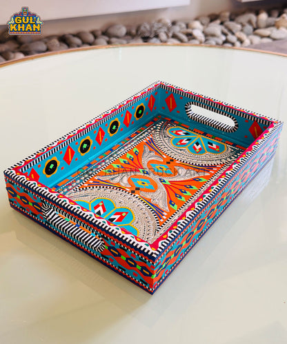 Blue Orange Truck Art Mini Tray