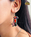 Pakistan Map Ear Rings - Gul Khan Truck Art