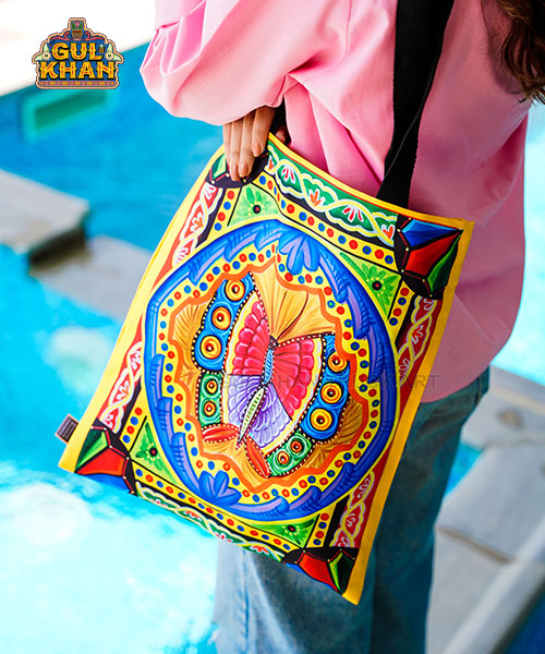 Butterfly Design Truck Art Tote Bag