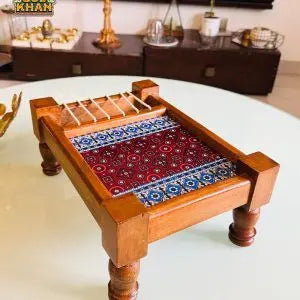 Ajrak Charpai Tray Printed Design - Gul Khan Truck Art