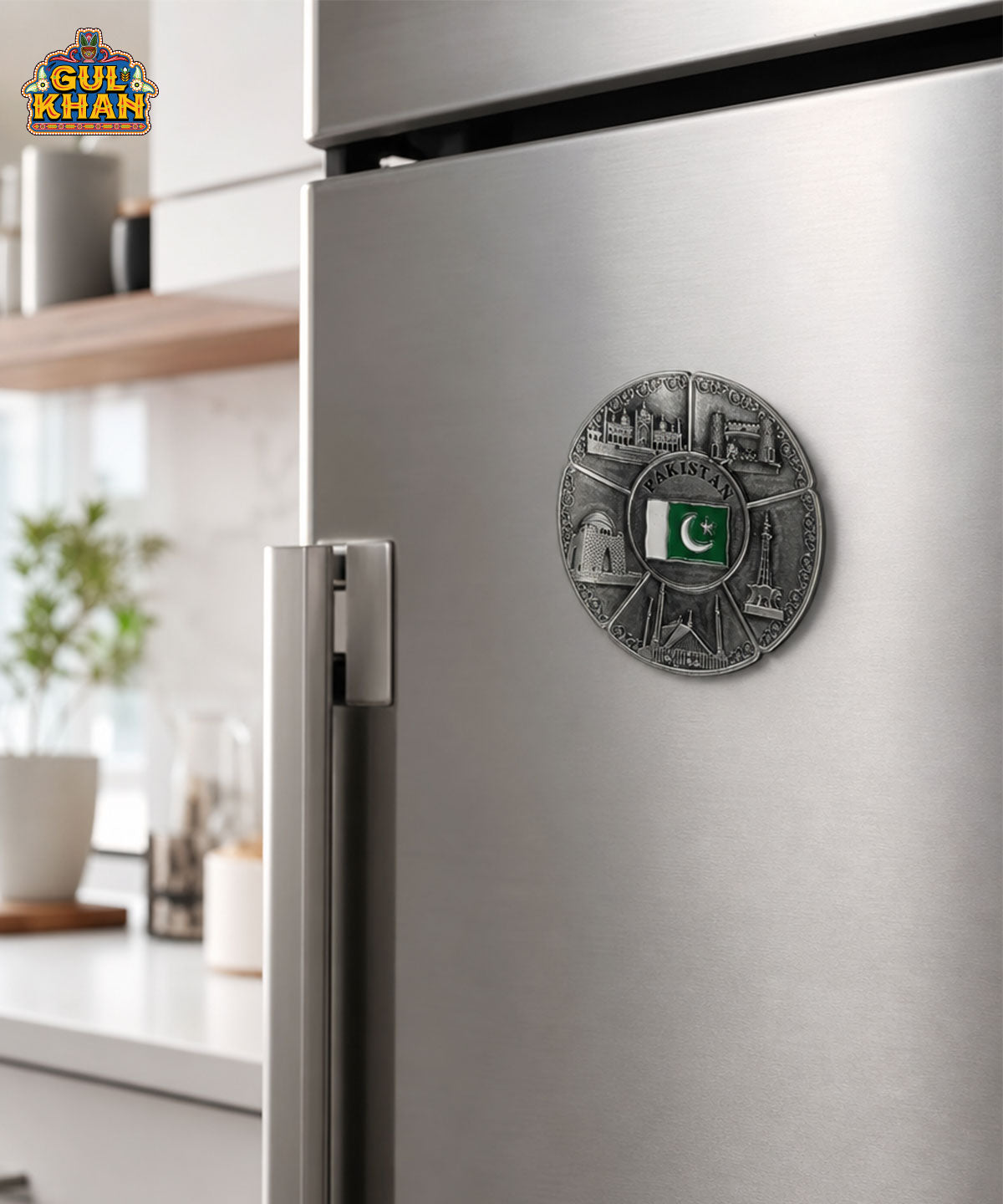 Gul Khan Pakistan Icon Magnet – Pakistan Flag