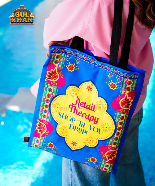 Shop Til You Drop’ Truck Art Tote Bag