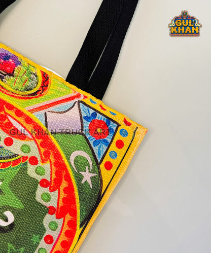 Meri Dharti Pakistan Truck Art Tote Bag Design - Gul Khan Truck Art