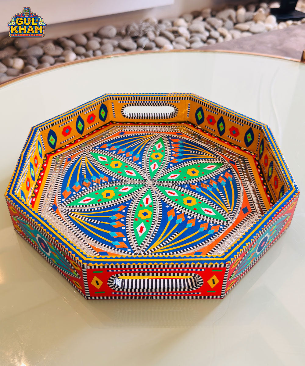Multicolor Truck Art Decorative Tray