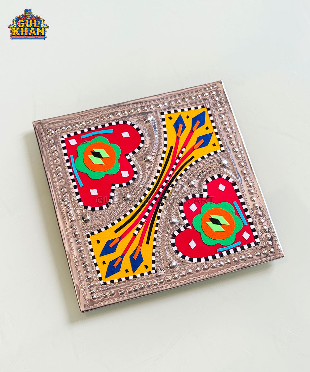 Red Floral Chamakpatti Coaster