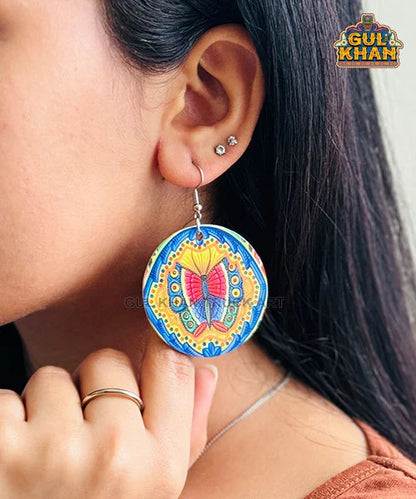 Butterfly Ear Rings - Gul Khan Truck Art