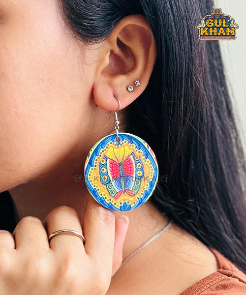 Butterfly Ear Rings - Gul Khan Truck Art