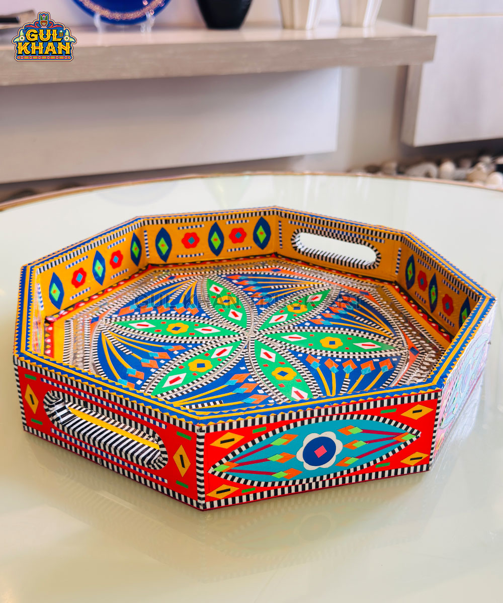 Multicolor Truck Art Decorative Tray