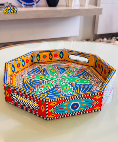 Multicolor Truck Art Decorative Tray