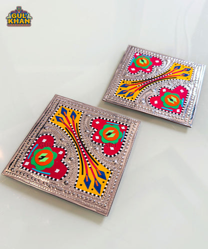 Red Floral Chamakpatti Coaster
