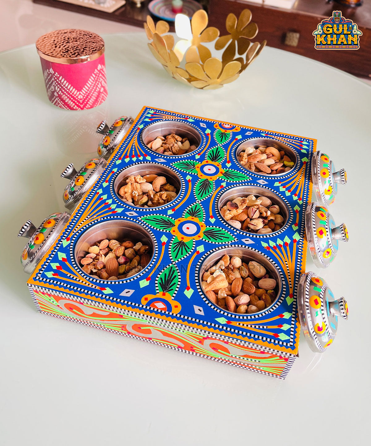 Six Partition Tray 0060 - Gul Khan Truck Art