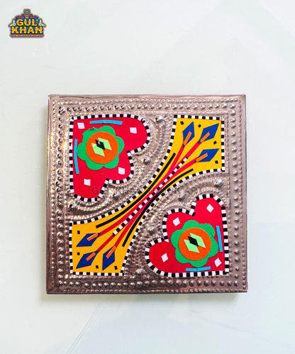 Red Floral Chamakpatti Coaster