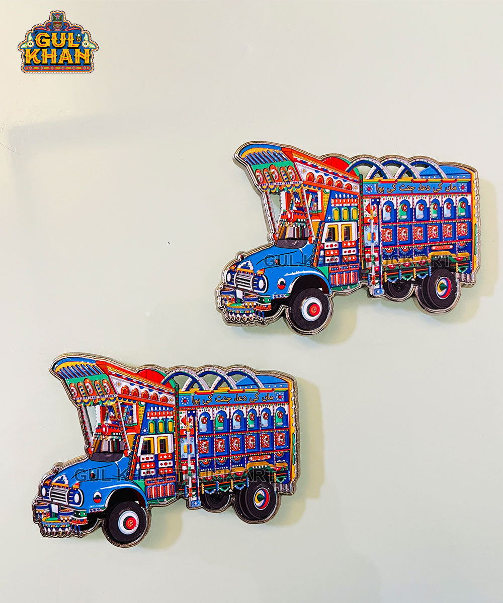 BedFord Truck Metal Diecast Truck Art Fridge Magnet - Gul Khan Truck Art