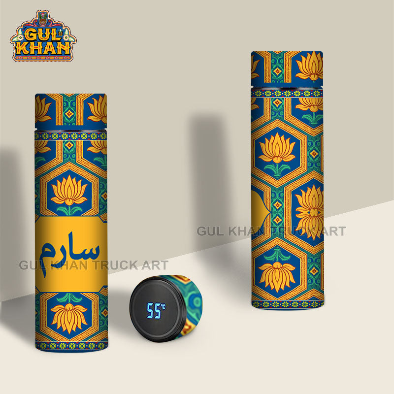Mughal Artisan Edition Printed Travel Bottle Customized (03) - Gul Khan Truck Art