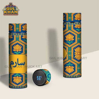 Mughal Artisan Edition Printed Travel Bottle Customized (03) - Gul Khan Truck Art