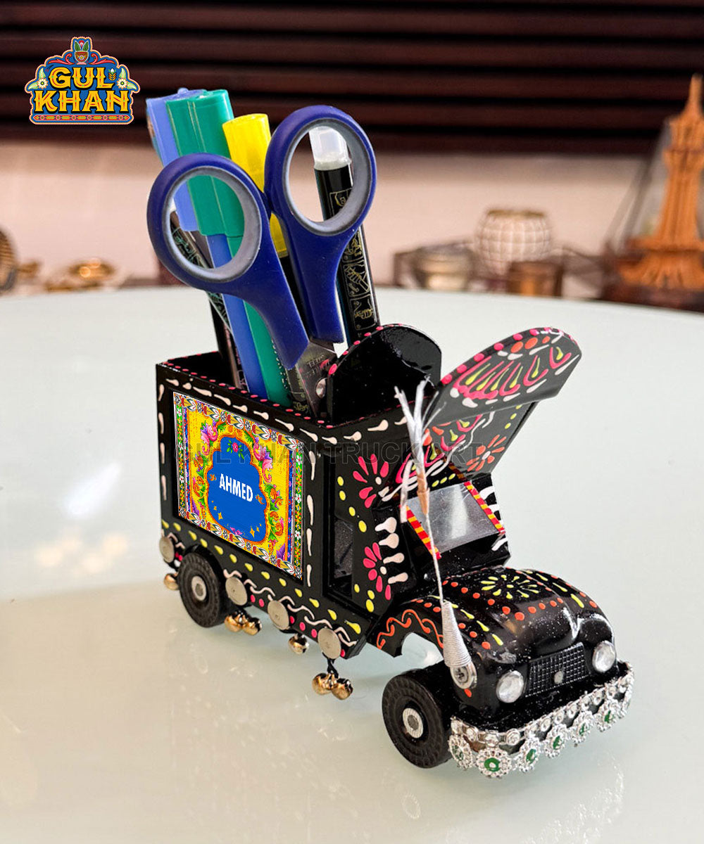 Cone Art Black Stationery Truck Design (Customizable)