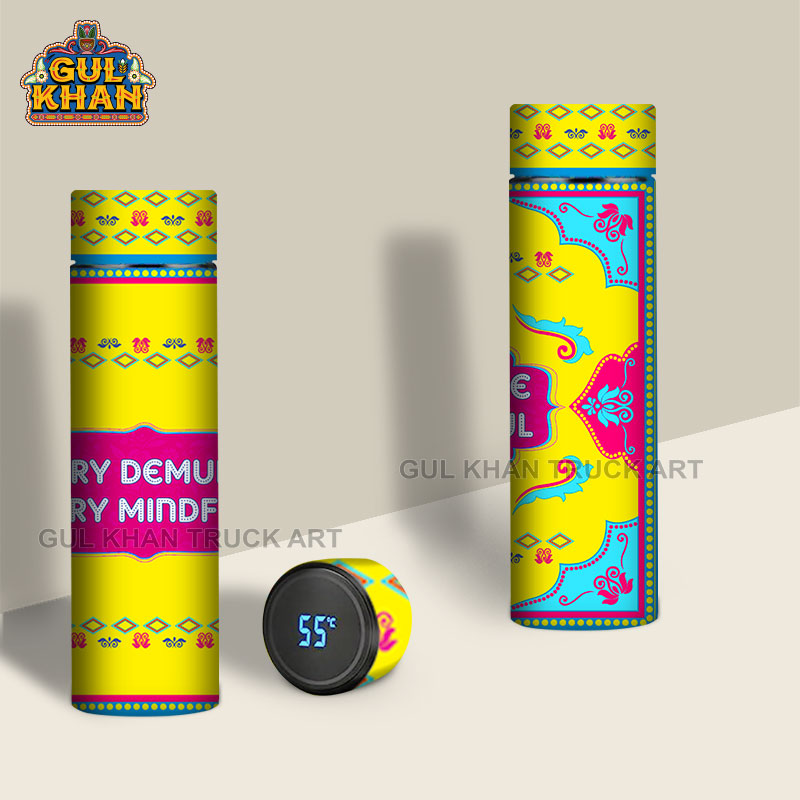 Very Demure Printed Travel Bottle Customized - Gul Khan Truck Art