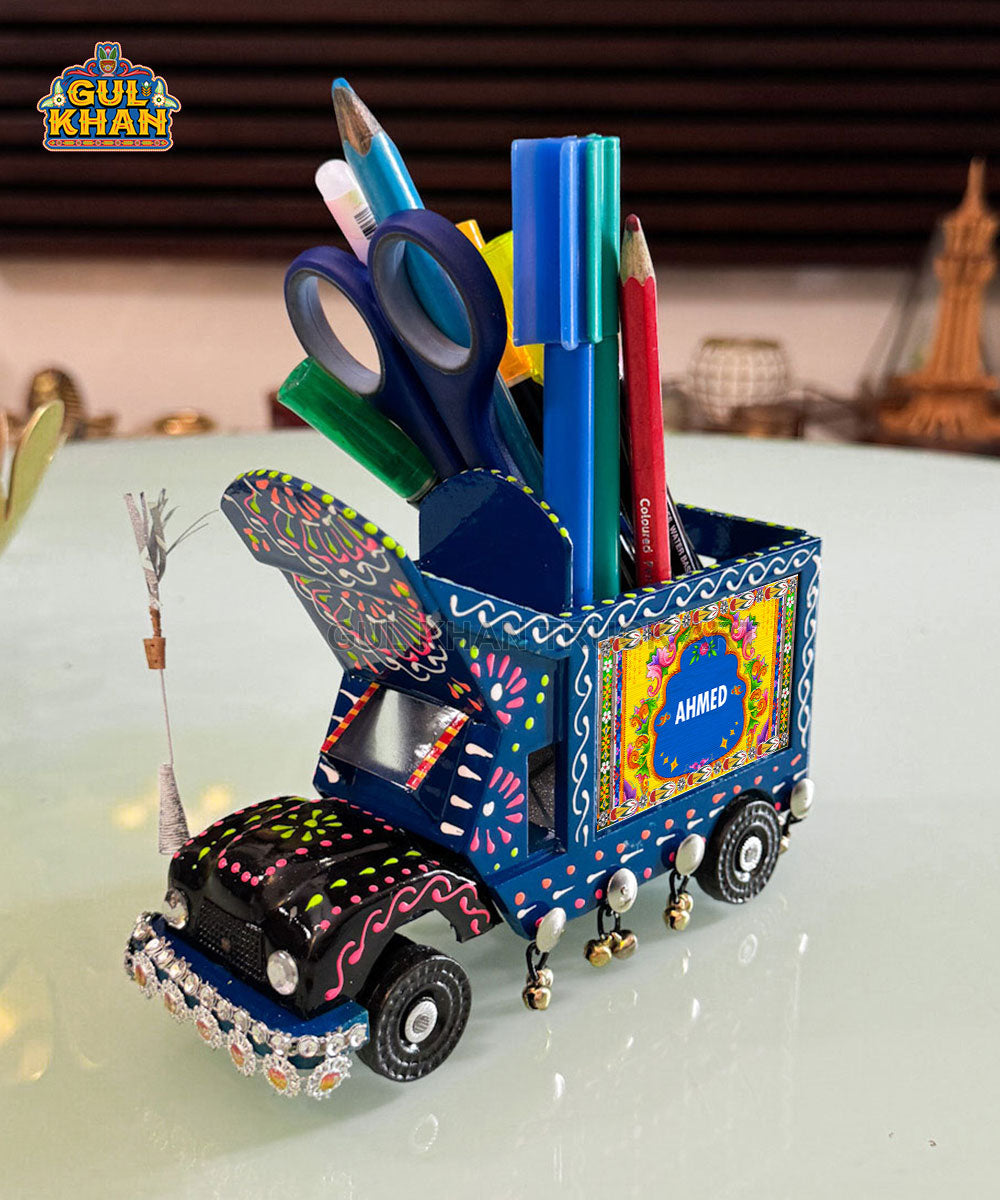 Cone Art Blue Stationery Truck Design (Customizable)