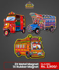 Premium Metal & Rubber Magnet Value Bundle 02 - Gul Khan Truck Art