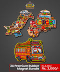 Premium Rubber Magnet Value Bundle 02 - Gul Khan Truck Art