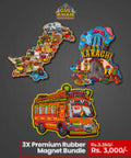 Premium Rubber Magnet Value Bundle 03 - Gul Khan Truck Art