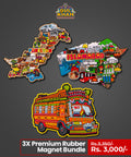 Premium Rubber Magnet Value Bundle 04 - Gul Khan Truck Art