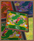 Green Pakistan Map Coaster Design - Gul Khan Truck Art