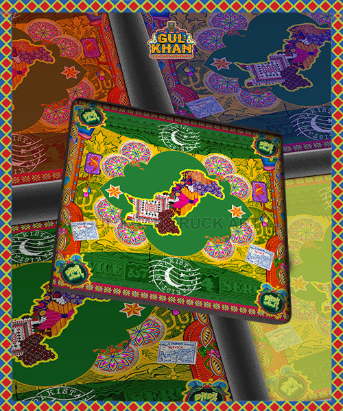 Green Pakistan Map Coaster Design