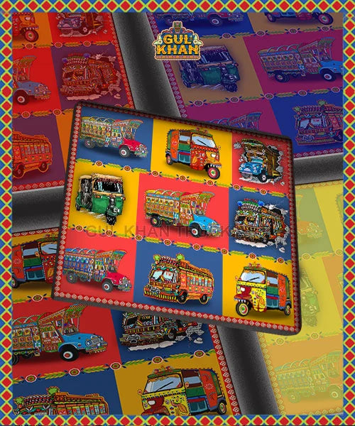 Coaster-mockup - Gul Khan Truck Art