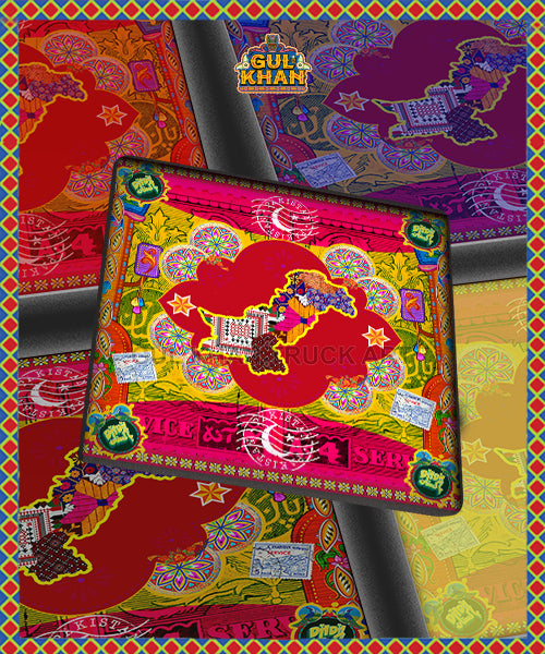 Red Pakistan Map Coaster Design