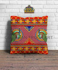 Peacock Printed Truck Art Cushion Design - Gul Khan Truck Art