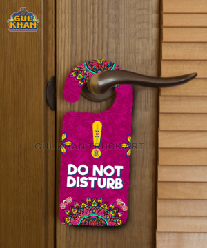 Door Knob Hanger Do Not Disturb Purple Design - Gul Khan Truck Art