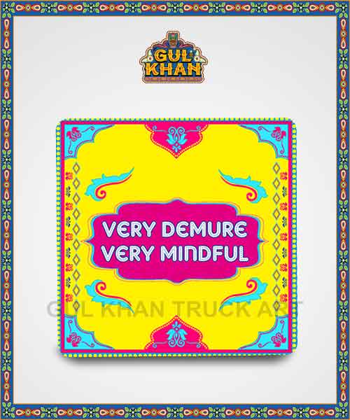 Very Demure Printed Fridge Magnet - Gul Khan Truck Art