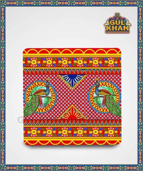 Peacock Printed Truck Art Fridge Magnet - Gul Khan Truck Art