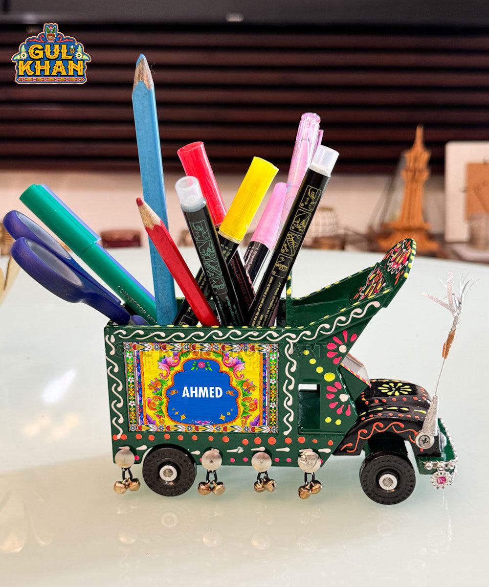 Cone Art Green Stationery Truck Design (Customizable)