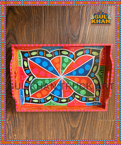 Tray (Wooden Hand Painted) Design 0044 - Gul Khan Truck Art