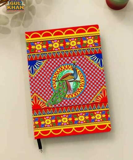 Peacock Printed Truck Art Hardcover Notebook Design