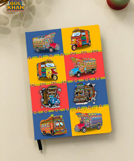Truck & Rickshaw Printed Truck Art Hardcover Notebook Design - Gul Khan Truck Art